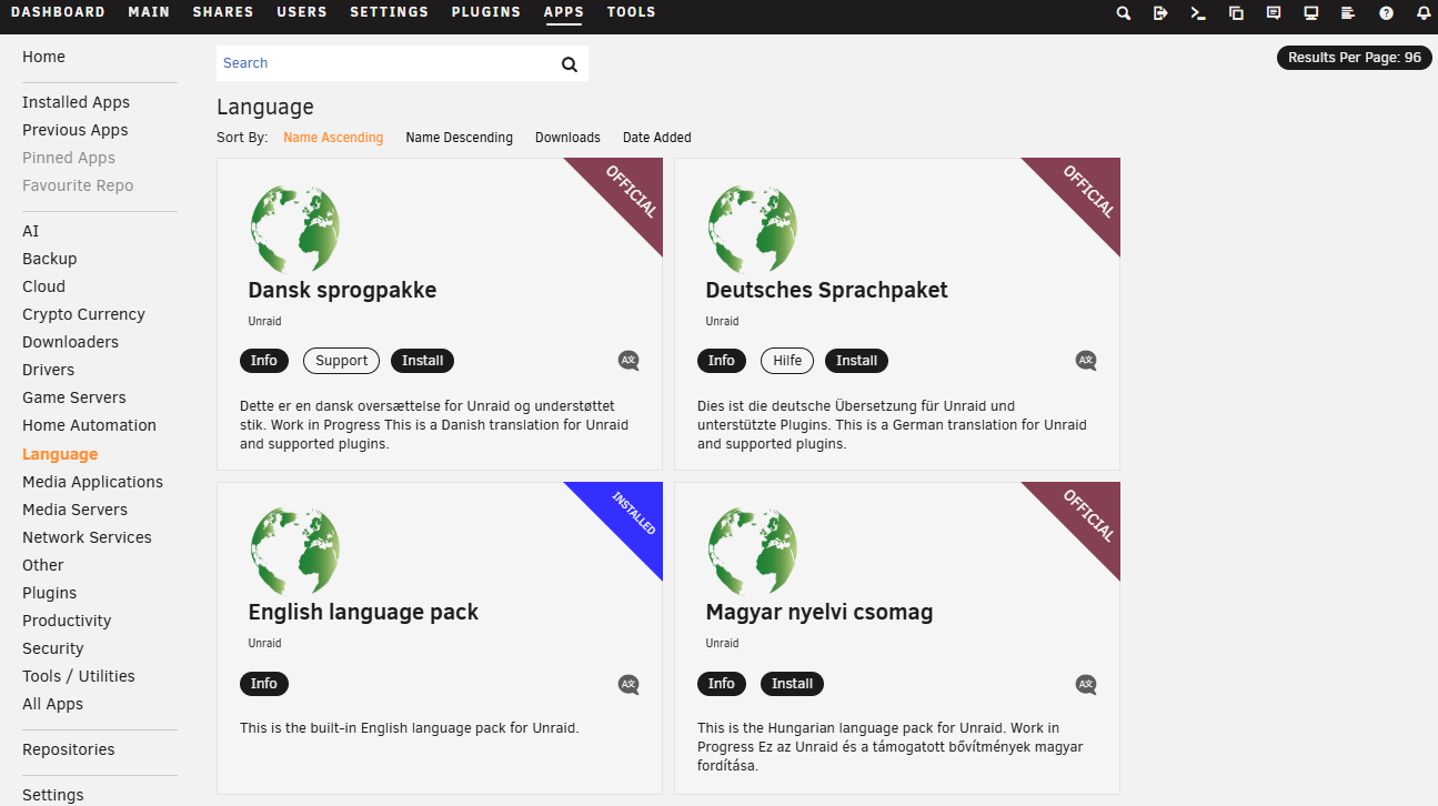 语言 - 社区应用程序